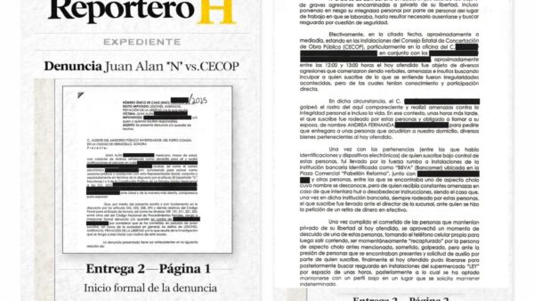Denuncia Juan Alan “N” vs. CECOP