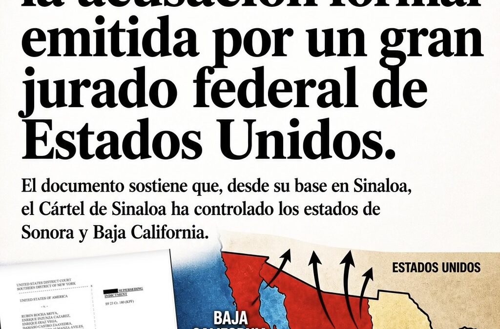 Sonora aparece en la acusación formal emitida por un gran jurado federal de Estados Unidos.